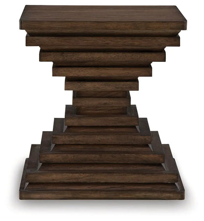 Hannodream Square End Table in Warm Brown