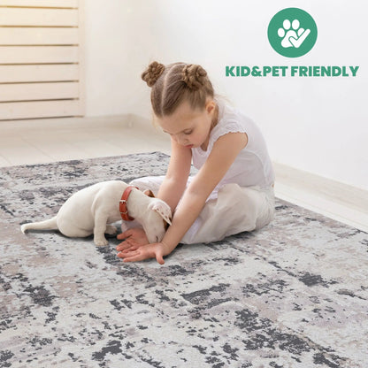 Payas Abstract Area Rug With Neutral Palette