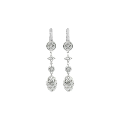 Tic Tac Earrings by Lauren G Adams, silver-tone dangling earrings from the Collections line pair on Tampa Home & Garden Store