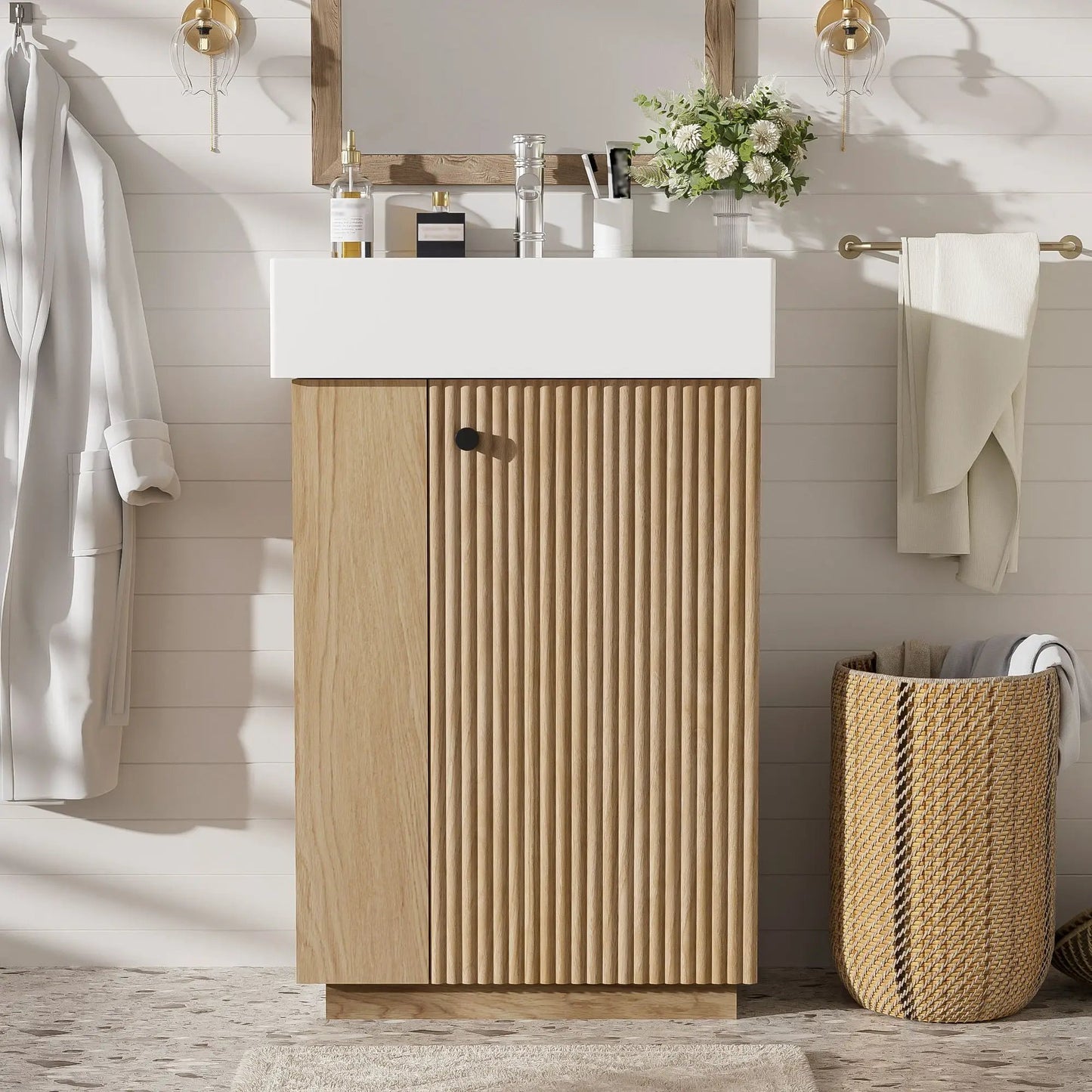 Bathroom Vanity With Sink, Freestanding Cabinet