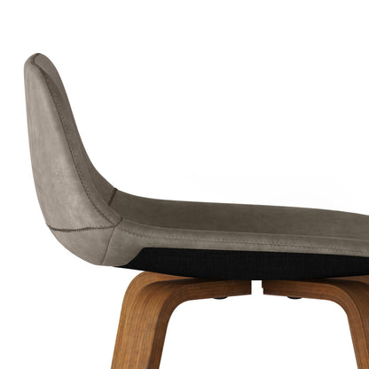 Randolph Bentwood counter/bar stool set of 2 in taupe leather with curved wooden legs on Tampa Home & Garden Store
