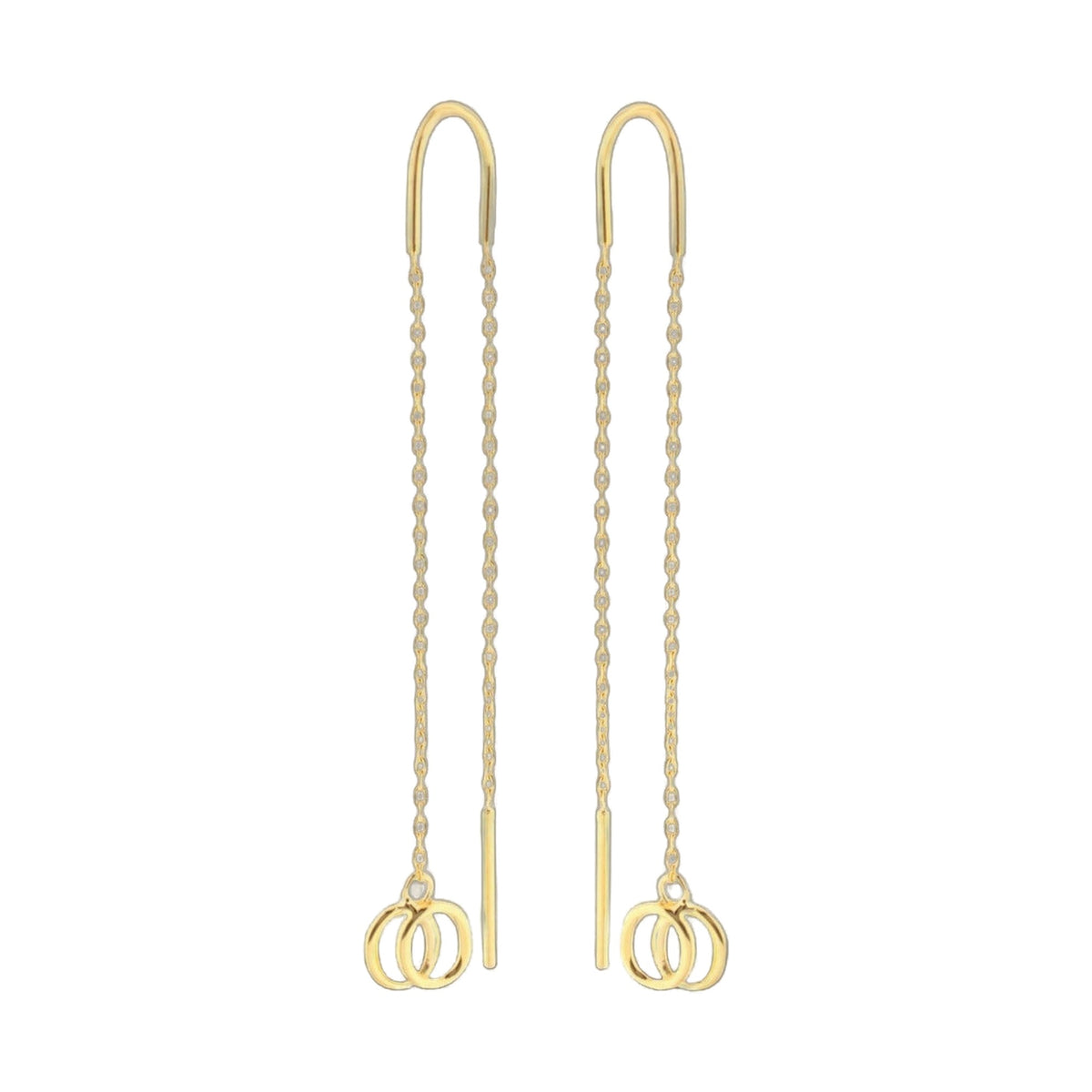 Vogue Fire Earrings gold-tone drop earrings with pavé-chain accents, by Lauren G Adams (pair) on Tampa Home & Garden Store