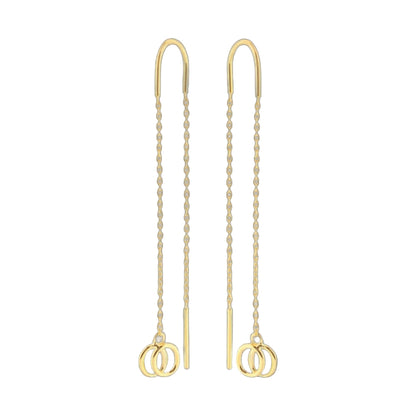 Vogue Fire Earrings gold-tone drop earrings with pavé-chain accents, by Lauren G Adams (pair) on Tampa Home & Garden Store