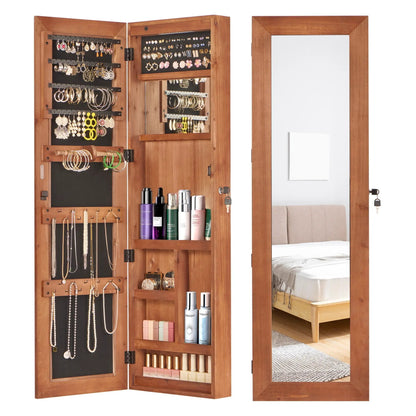 Wall Mounted Jewelry Armoire With Led Light
