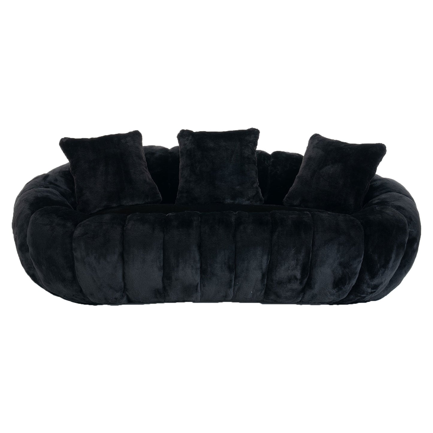 Ultra Soft And Floral Faux Fur Two Seater Sofa
