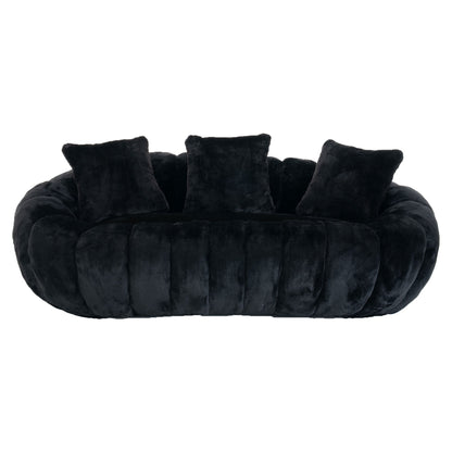 Ultra Soft And Floral Faux Fur Two Seater Sofa