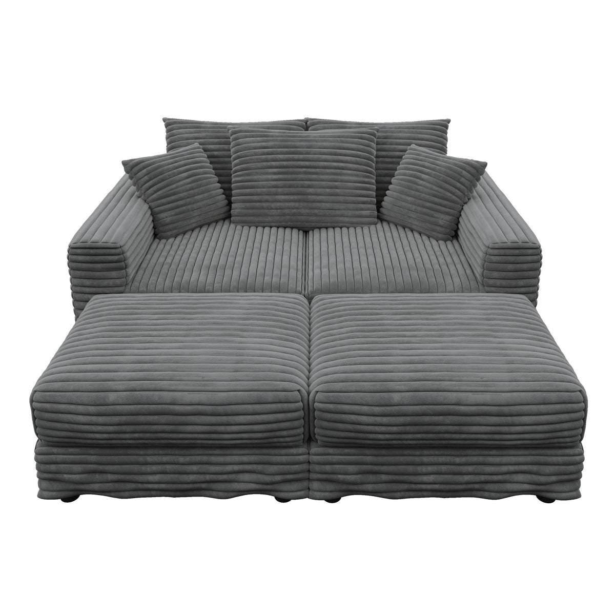 Convertible Sofa With Deep Seat and Pillows
