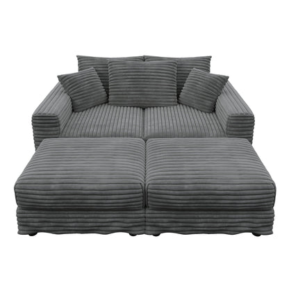 Convertible Sofa With Deep Seat and Pillows