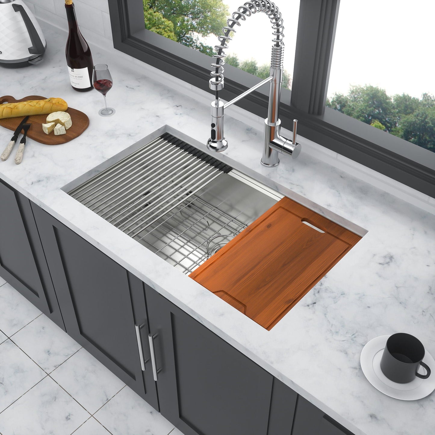 30 Inch Undermount and Ledge Stainless Steel Sink