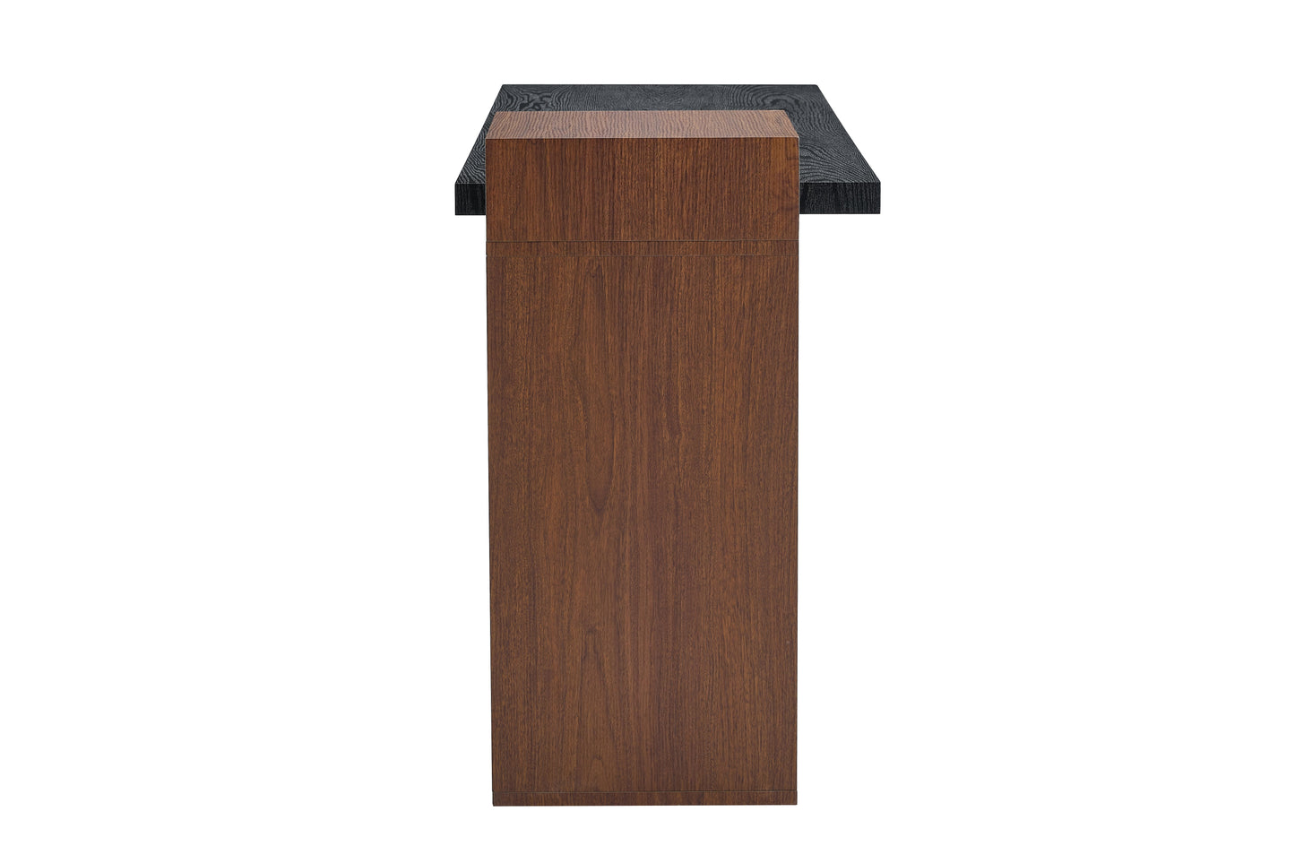 Modern and two tone black walnut side table