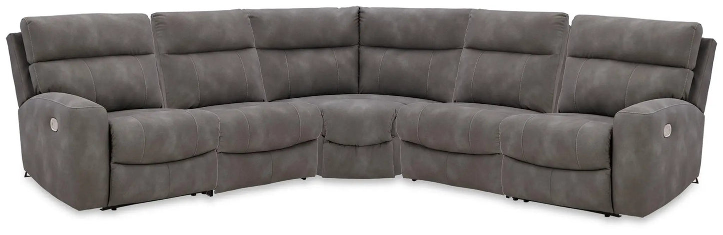 Next-Gen Durapella reclining sectional in gray upholstery by Unique Piece Furniture on Tampa Home & Garden Store