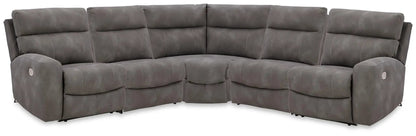 Next-Gen Durapella reclining sectional in gray upholstery by Unique Piece Furniture on Tampa Home & Garden Store