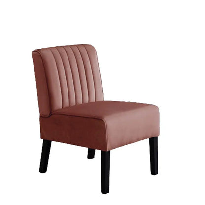 Reese mid-century modern accent chair set of 2, pink fabric upholstery with black legs on Tampa Home & Garden Store
