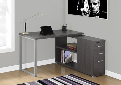 L-Shape corner desk with storage drawers in dark wood grain by HouseOfZazla on Tampa Home & Garden Store