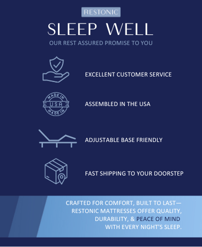 Queen Restonic ComfortCare Hybrid Restful Nights Euro Top Plush Mattress Sleep Well Restonic on Tampa Home & Garden Store