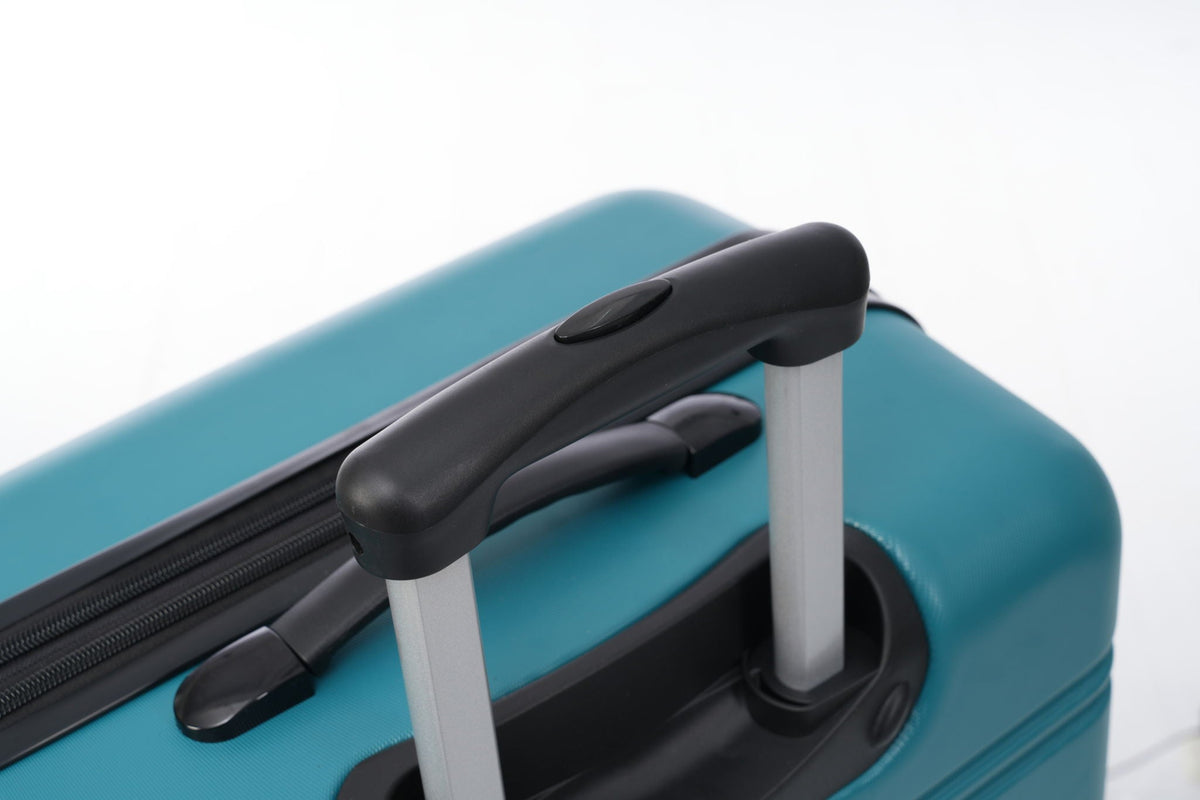 HouseOfZazla teal hardshell 4-piece luggage set with black top handles and telescoping handle on Tampa Home & Garden Store