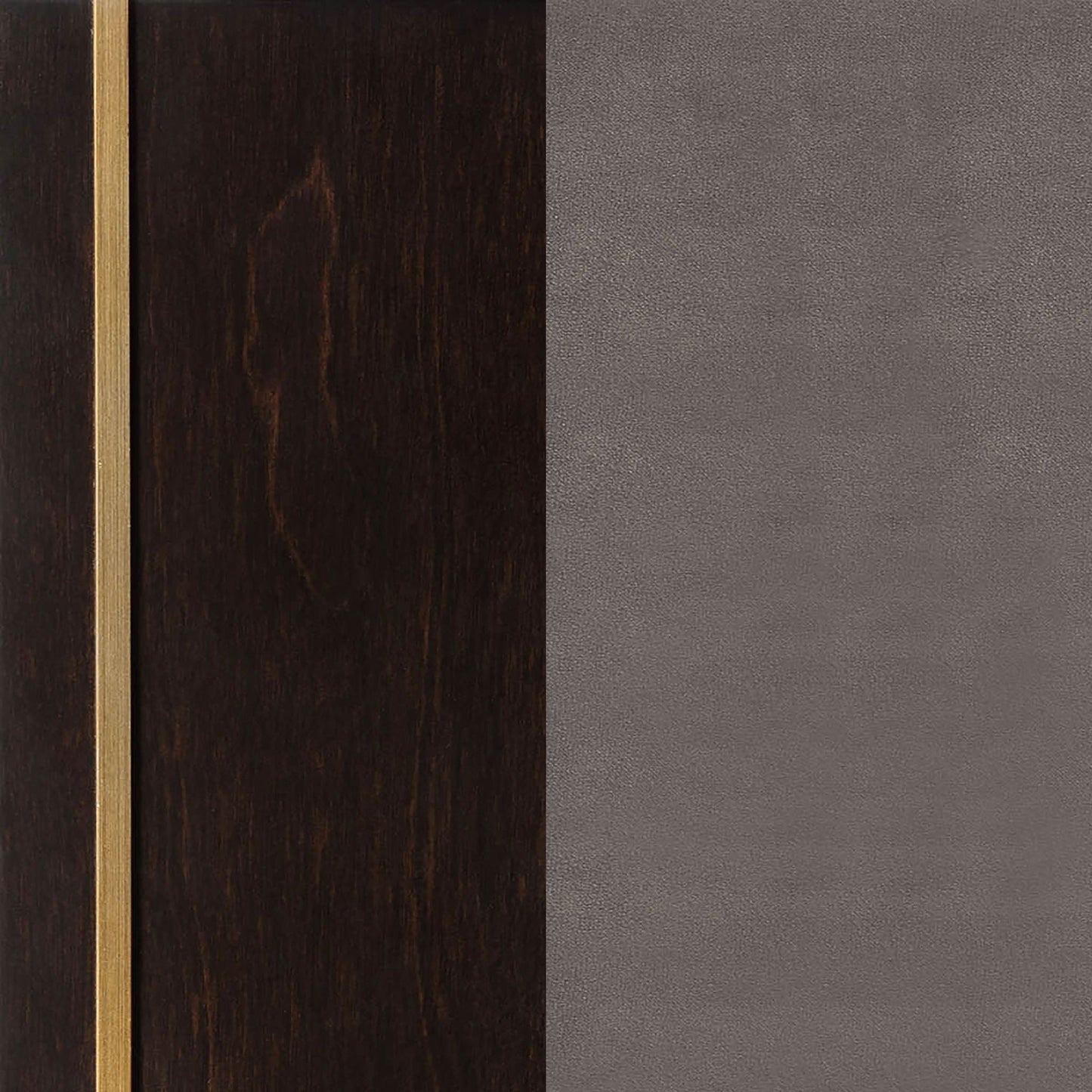 Drea Panel Bed dark wood panel with grey fabric panel HouseOfZazla on Tampa Home & Garden Store