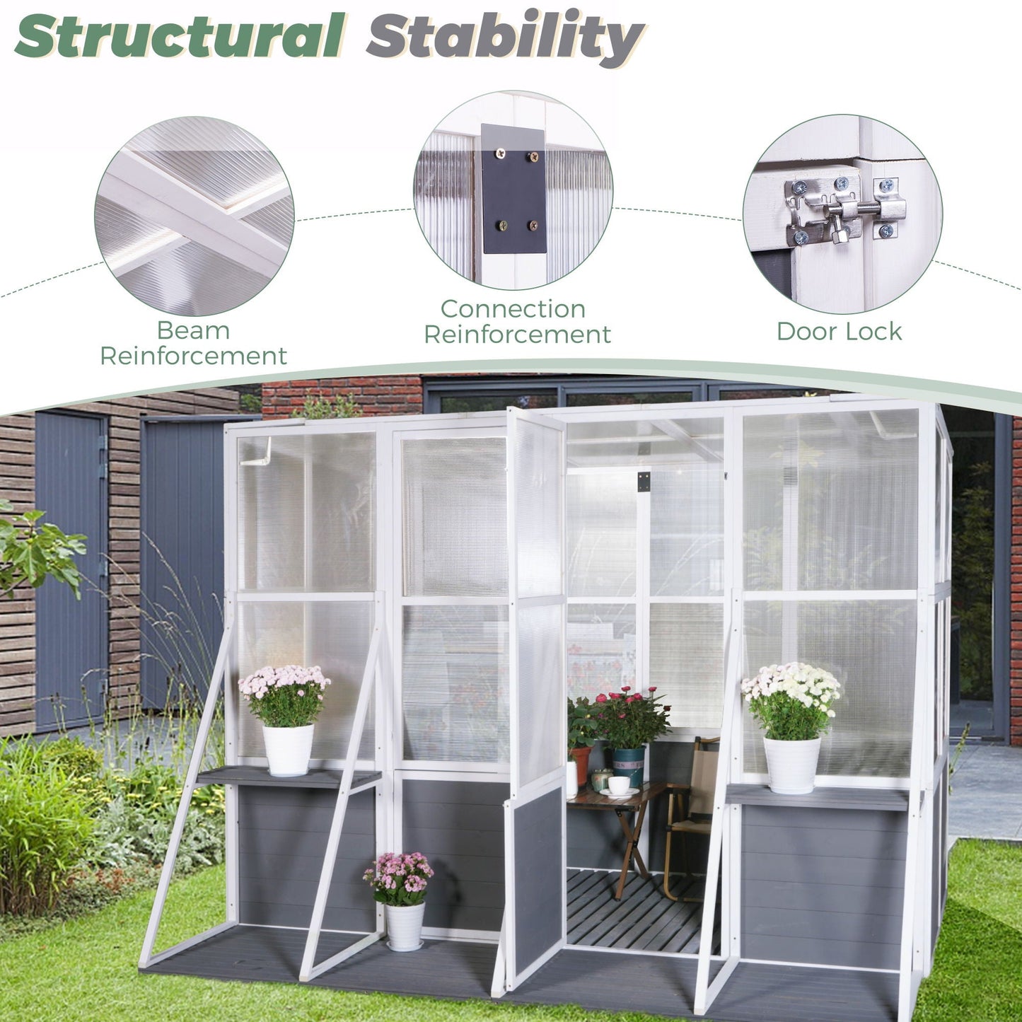 Heavy Duty Lean To Greenhouse For The Garden Use