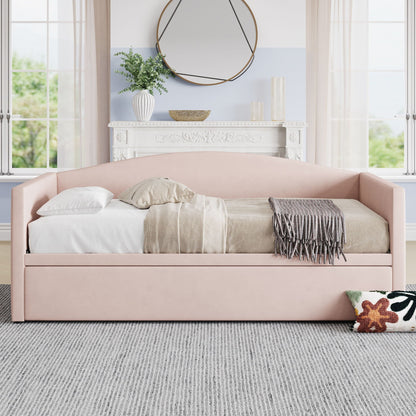 Upholstered Daybed with a Pop Up Trundle Sofa