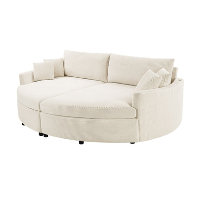 Oversized Double Chaise Sofa With USB Ports
