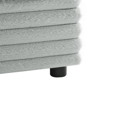 Jenny - 2 Piece Sofa Sectional gray fabric upholstery with black cylindrical leg HouseOfZazla on Tampa Home & Garden Store