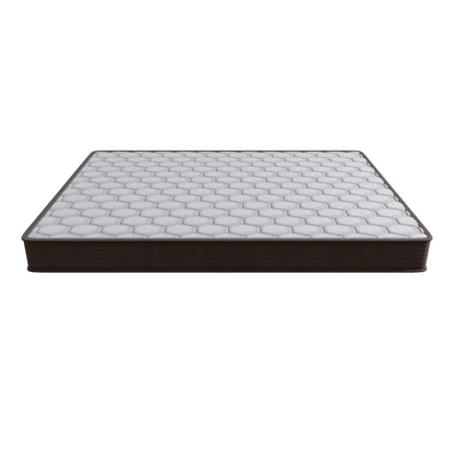 Twin-size HouseOfZazla 6 Inch Soft-Medium Pocket Spring Mattress tufted top brown border on Tampa Home & Garden Store