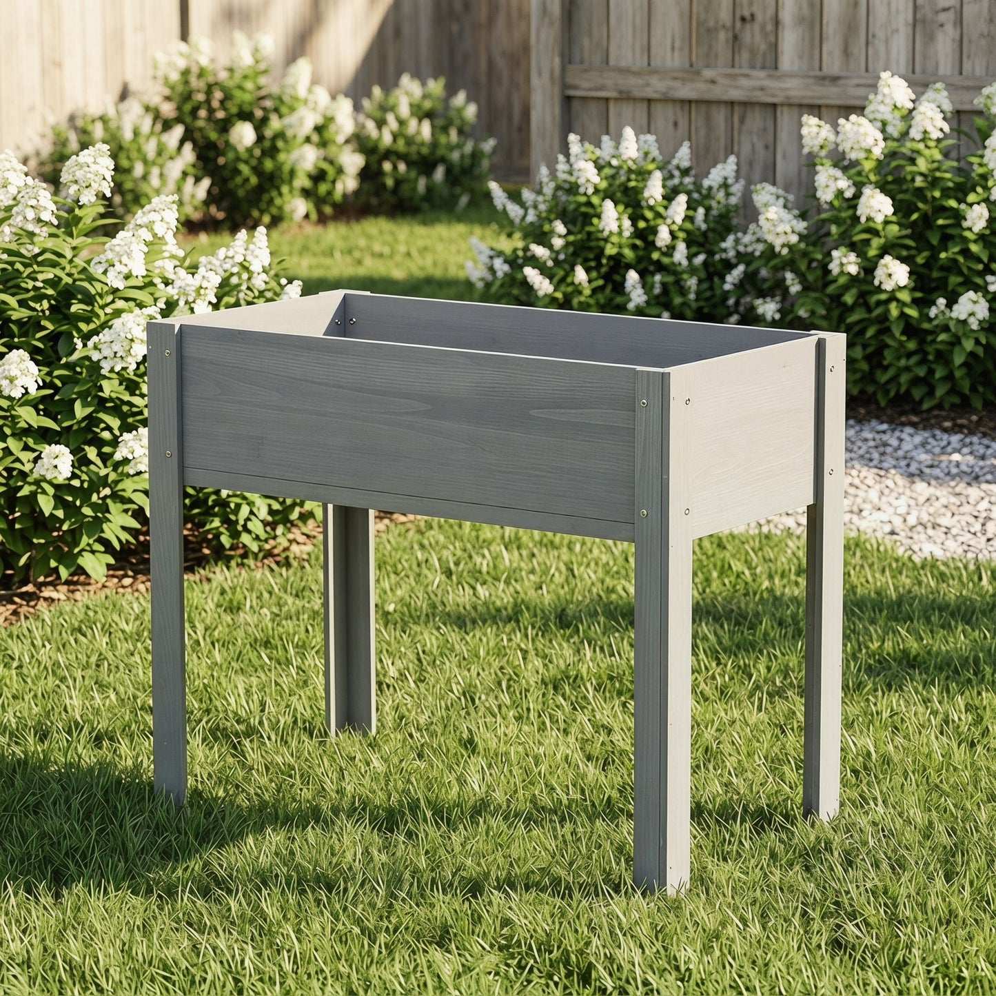 Raised Outdoor Garden Bed and Planter Box