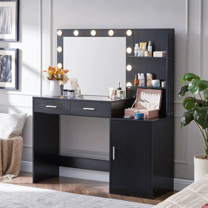 Vanity Desk With Mirror and Lights Dressing Table