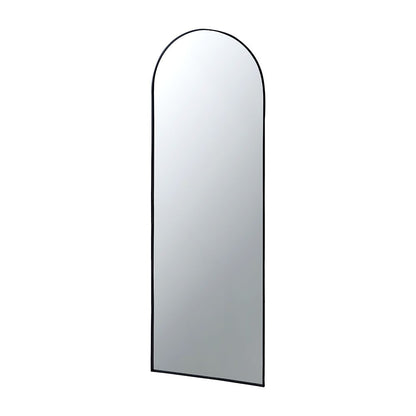 The Celine Arch Body Mirror by HouseOfZazla with slim black frame floor mirror on Tampa Home & Garden Store