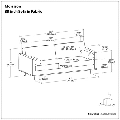 Morrison Upholstered Sofa In Recycled Fabric
