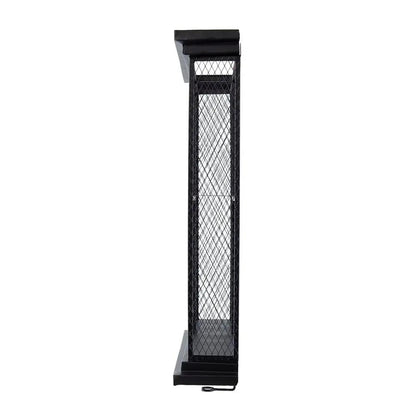 Floating Wine Bar Shelf in black metal mesh with glass holder by Unique Piece Furniture on Tampa Home & Garden Store