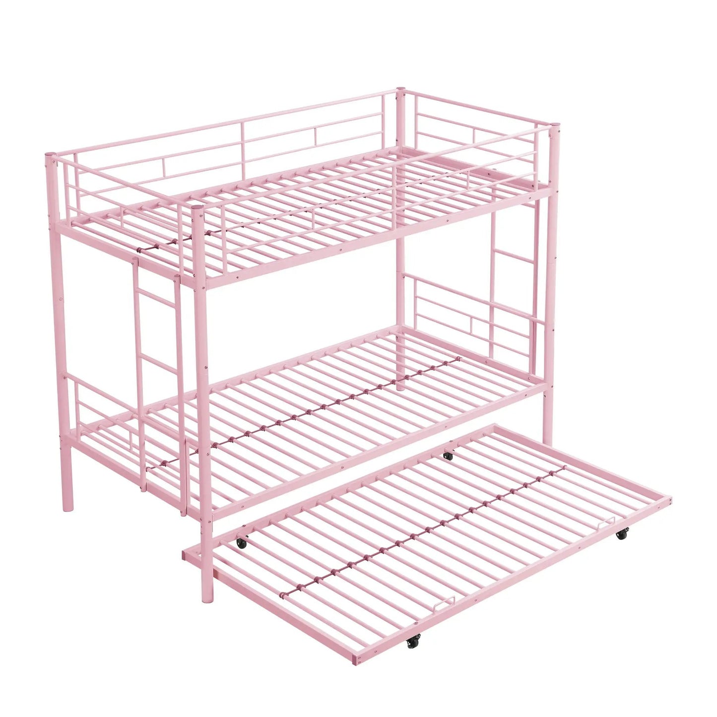 Bunk bed with trundle in pink metal by Unique Piece Furniture on Tampa Home & Garden Store