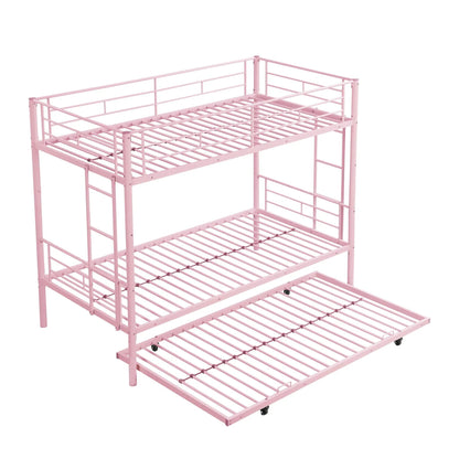 Bunk bed with trundle in pink metal by Unique Piece Furniture on Tampa Home & Garden Store