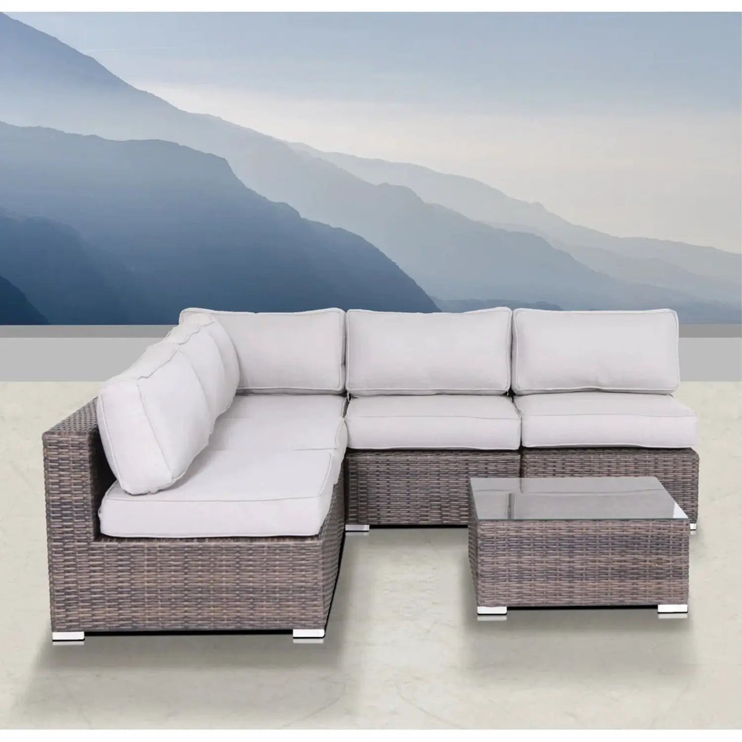 Seating set with cushions handcrafted wicker design 4 piece outdoor set by Unique Piece Furniture on Tampa Home & Garden Store