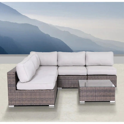 Seating set with cushions handcrafted wicker design 4 piece outdoor set by Unique Piece Furniture on Tampa Home & Garden Store