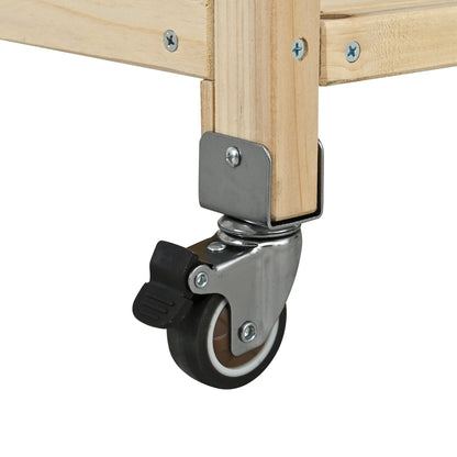 Foldable Outdoor Kitchen Island wooden cart with metal caster wheels HouseOfZazla on Tampa Home & Garden Store