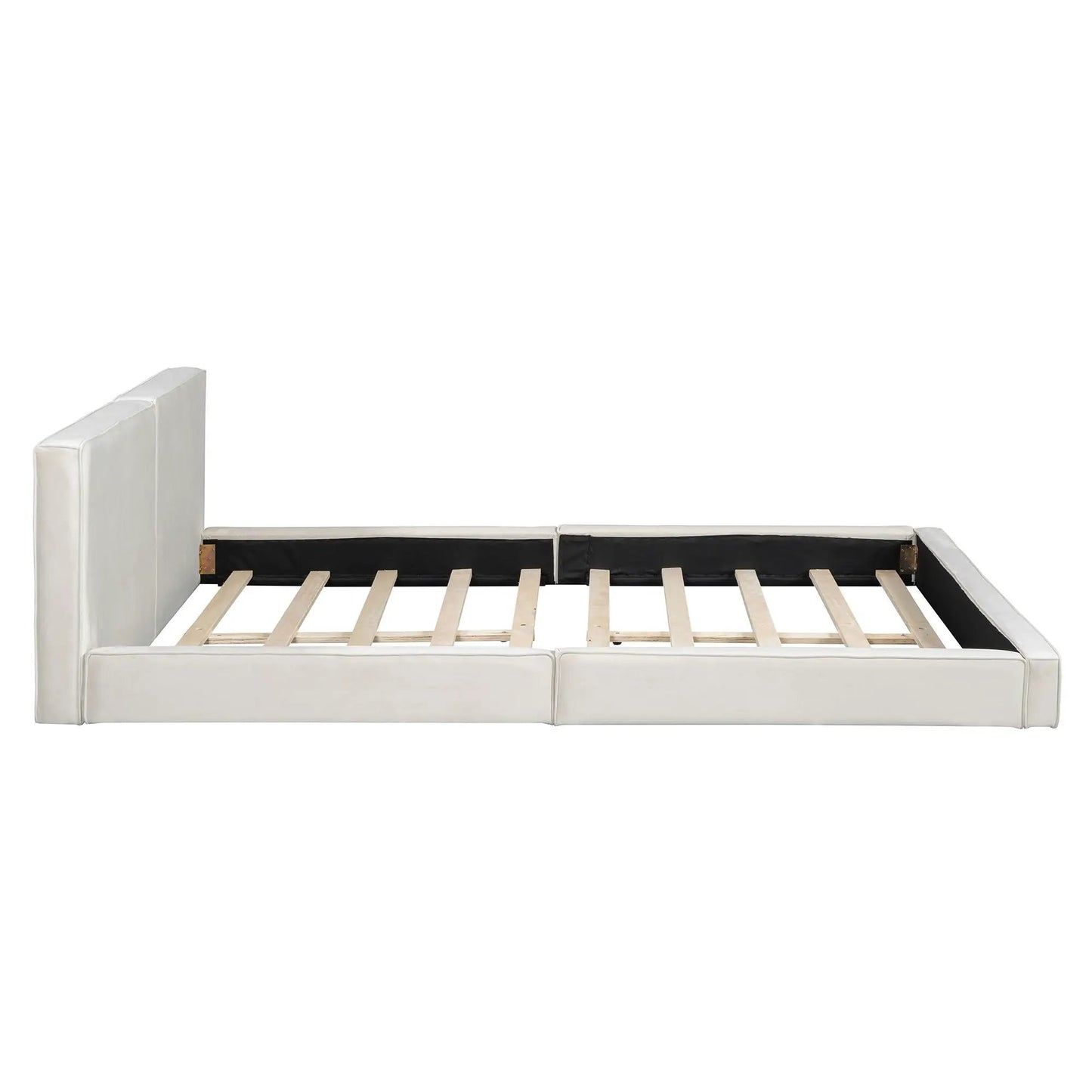 Upholstered Platform Bed With Solid Frame