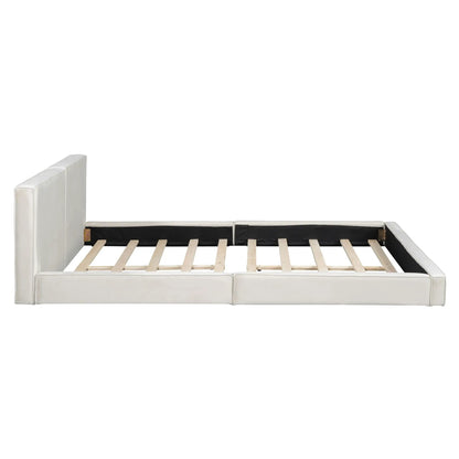 Upholstered Platform Bed With Solid Frame