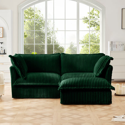 Slipcovered Sectional Sofa and the Ottoman Bed