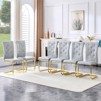 Elegant Faux Alligator Upholstered Dining Chairs