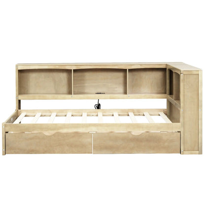 Daybed with Storage Drawers and USB Ports