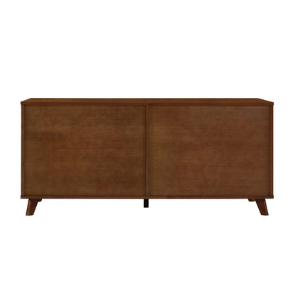 Myra indoor rubber wood cat cabinet with warm brown finish and two front doors on Tampa Home & Garden Store