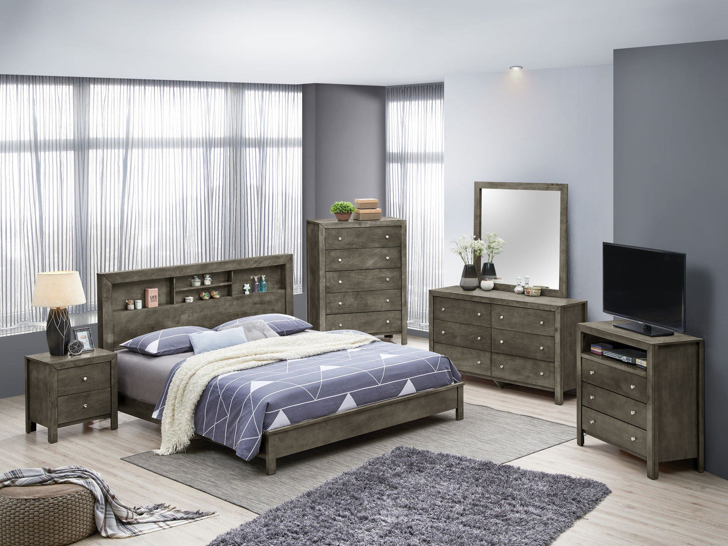 Stylish and Transitional Wooden Bed Frame