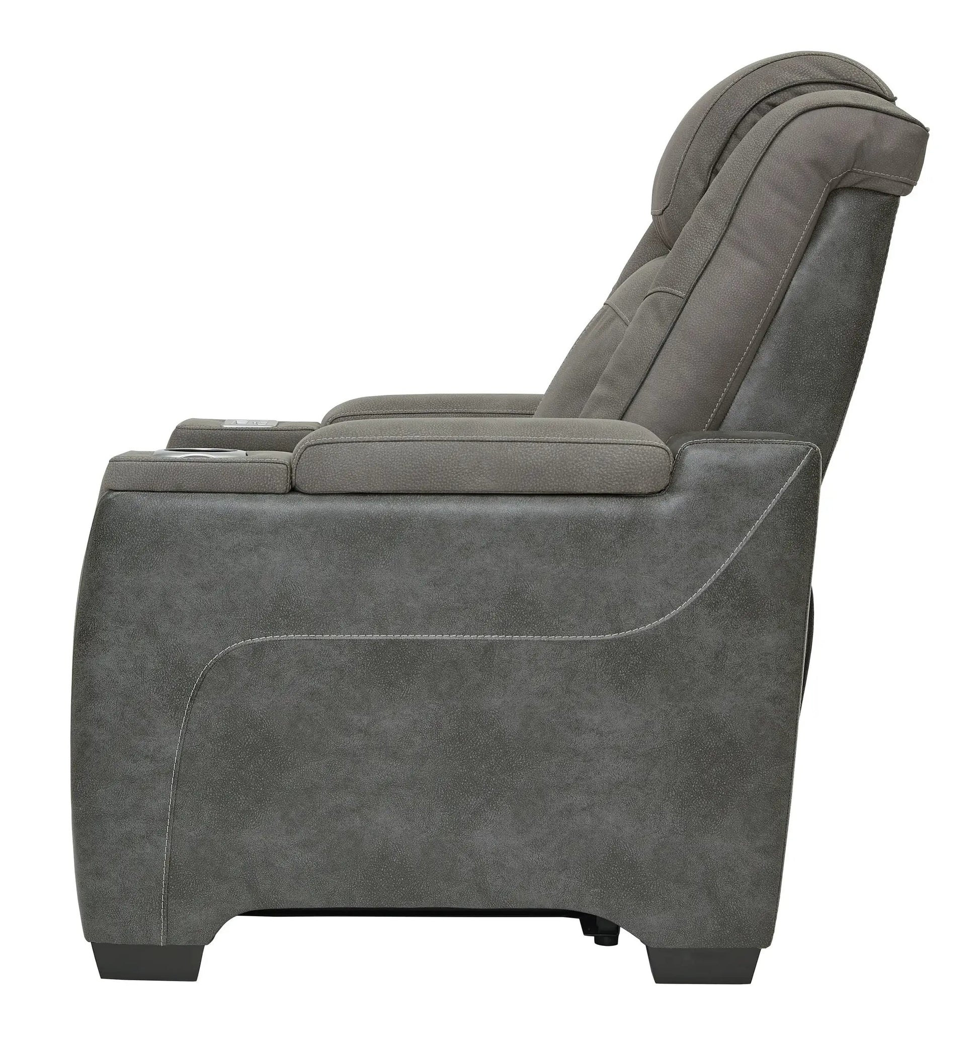 Next-Gen Durapella power recliner with adjustable headrest in gray Durapella Unique Piece Furniture on Tampa Home & Garden Store