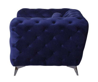 Atronia Classic Blue Velvet Button Tufted Sofa