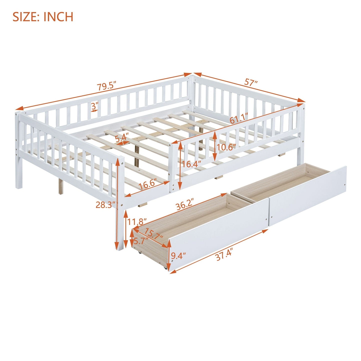 Multi Functional Wooden Daybed and Bedroom