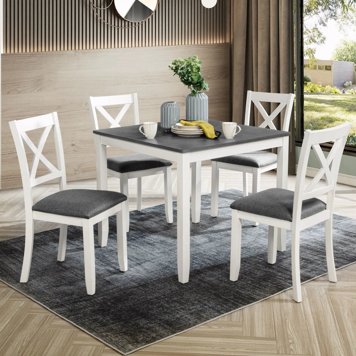 Modern Dining Table Set With Chairs for Kitchen
