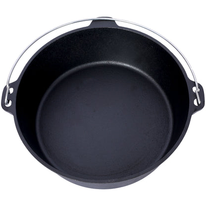 Pre-Seasoned Cast Iron Dutch Oven with Skillet Lid by HouseOfZazla, black interior on Tampa Home & Garden Store
