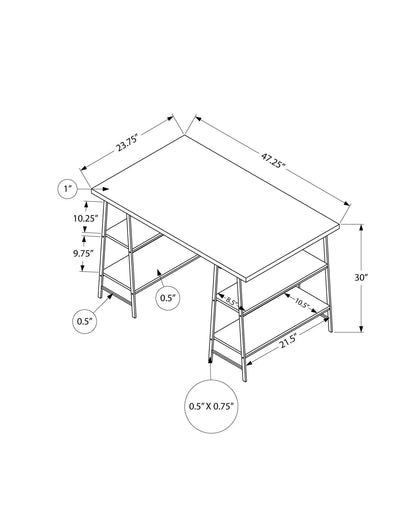 Computer desk with storage shelves in industrial design by Unique Piece Furniture on Tampa Home & Garden Store