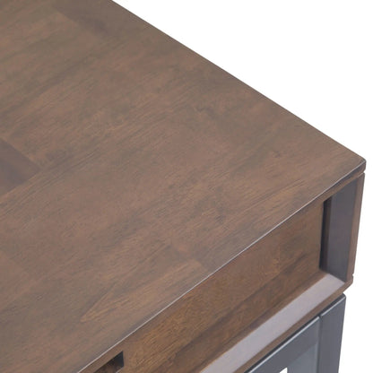 Banting Mid Century Wide Desk handcrafted by Unique Piece Furniture in dark brown wood on Tampa Home & Garden Store
